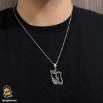 گردنبند نقره مردانه طرح ایران مدل NSM N43
