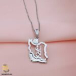 گردنبند نقره نقشه ایران مدل NSM N43