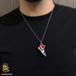 گردنبند مردانه خاص نقره مدل NSM N45
