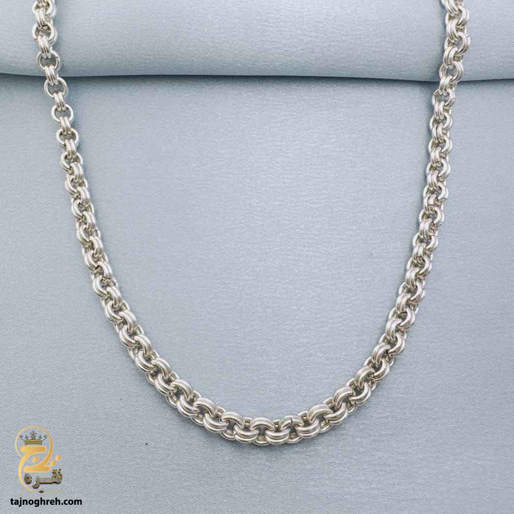 men-silver-necklace-nsm-n53 زنجیر نقره مردانه سنگین مدل NSM N53