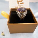 انگشتر آمیتیست مردانه مدل RSM K109
