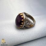 انگشتر خاص مردانه آمیتیست مدل RSM K109