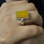 انگشتر نقره نگین شرف شمس مردانه مدل RSM K111
