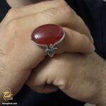 انگشتر عقیق مردانه بزرگ مدل RSM K112