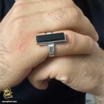 انگشتر نقره آمیتیست مردانه مدل RSM K113
