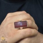 انگشتر نقره مردانه عقیق مدل RSM K115