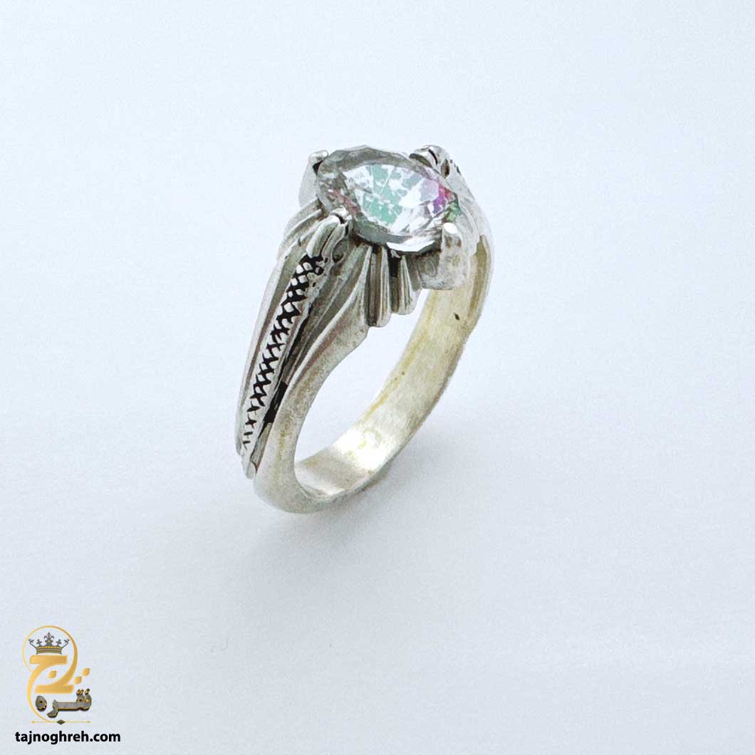 men-silver-ring-rsm-k116 انگشتر نقره مردانه هفت رنگ مدل RSM K116
