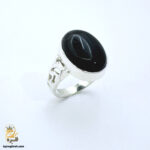 انگشتر نقره مردانه عقیق مشکی مدل RSM K117