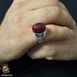 انگشتر نقره عقیق مردانه مدل RSM K120