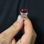 انگشتر نقره مردانه عقیق مدل RSM K120