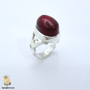 انگشتر نقره عقیق مردانه مدل RSM K120