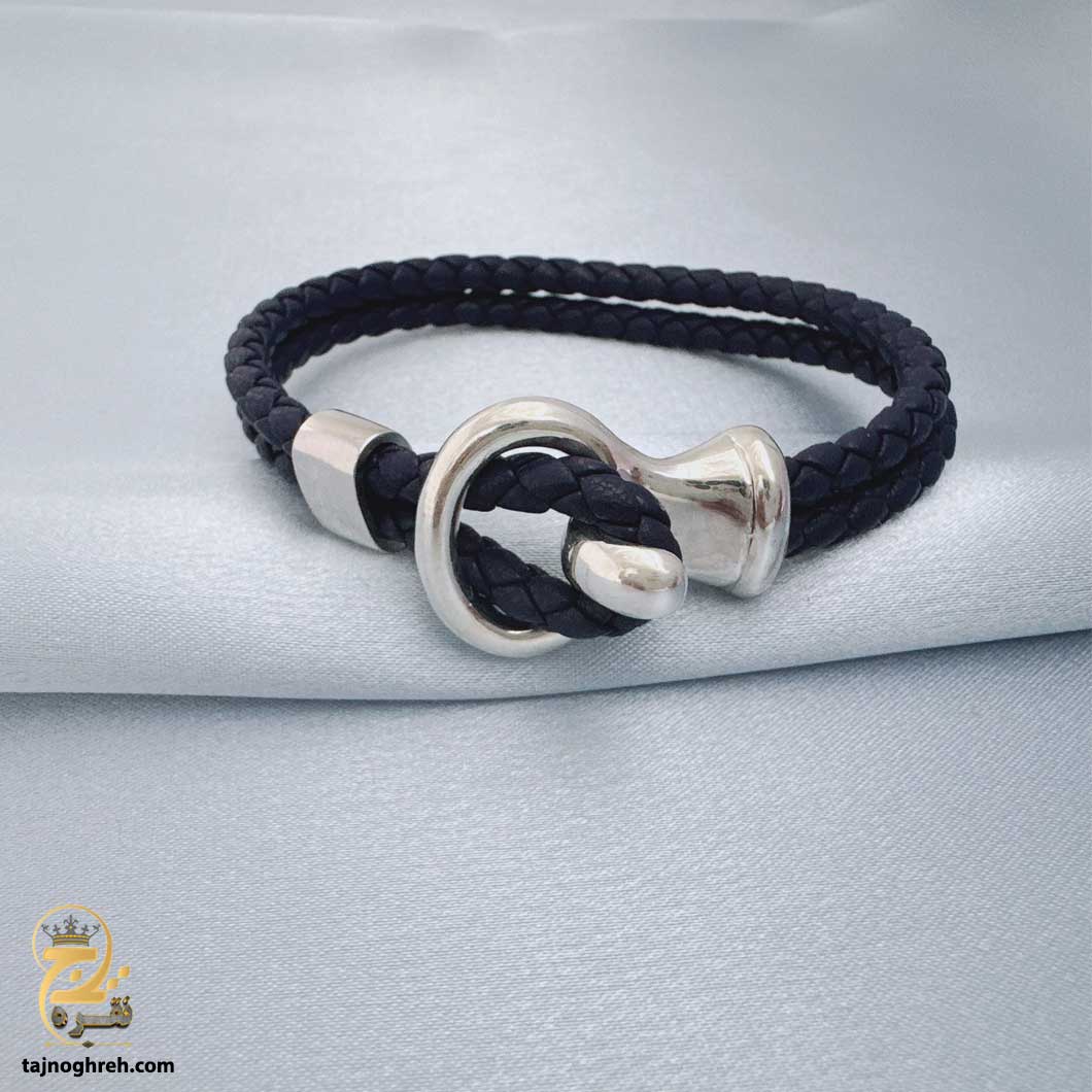 omega-men-bracelet-bsm-b85 دستبند امگا نقره مردانه مدل BSM B85