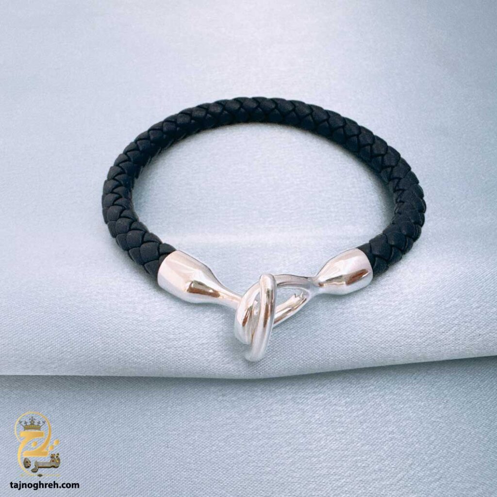 دستبند امگا نقره مردانه مدل BSM B86