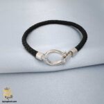 دستبند امگا مردانه نقره مدل BSM B89