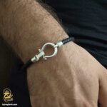 دستبند امگا نقره مردانه مدل BSM B89