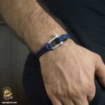 دستبند امگا نقره مردانه مدل BSM B90