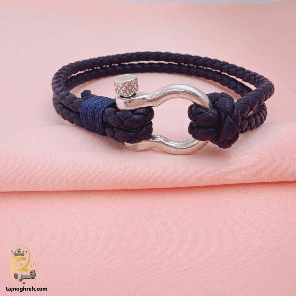 دستبند امگا نقره مردانه مدل BSM B91