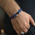 دستبند امگا نقره مردانه مدل BSM B91