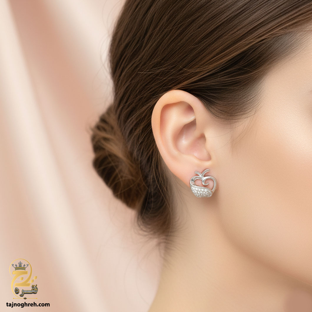 silver-earrin-esw-e71-5-1 گوشواره نقره زنانه جدید مدل ESW E71