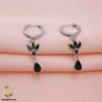 گوشواره نقره آویز نگین دار مدل ESW E73