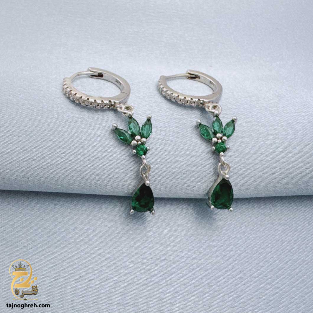 silver-earrin-esw-e73 گوشواره نقره آویز مدل ESW E73