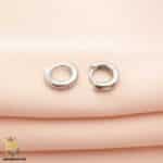 گوشواره نقره حلقه ای کوچک ساده مدل ESW E77 IMAGE3