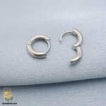 گوشواره نقره حلقه ای کوچک ساده مدل ESW E77 IMAGE4