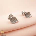 گوشواره نقره زنانه طرح برگ مدل ESW E78
