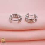 گوشواره نقره زنانه حلقه ای کارتیه مدل ESW E81 IMAGE3