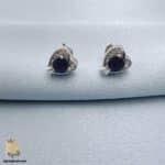 گوشواره نقره نگین دار مدل ESW E82