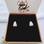 گوشواره نقره زنانه مثلث پرنگین میخی مدل ESW E84 IMAGE3