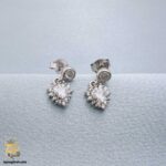 گوشواره نقره نگین دار میخی مدل ESW E89