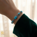 دستبند نقره نگین دار زنانه مدل DSW D51
