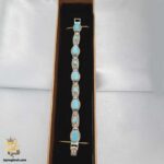 دستبند نقره نگین دار دخترانه مدل DSW D51