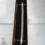 دستبند نقره پهن مدل DSW D53