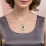 گردنبند نقره زنانه نگین دار مدل ZSW Z41