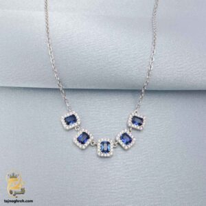 گردنبند نقره زنانه نگین دار مدل ZSW Z44