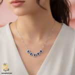 گردنبند نقره زنانه نگین دار مدل ZSW Z44