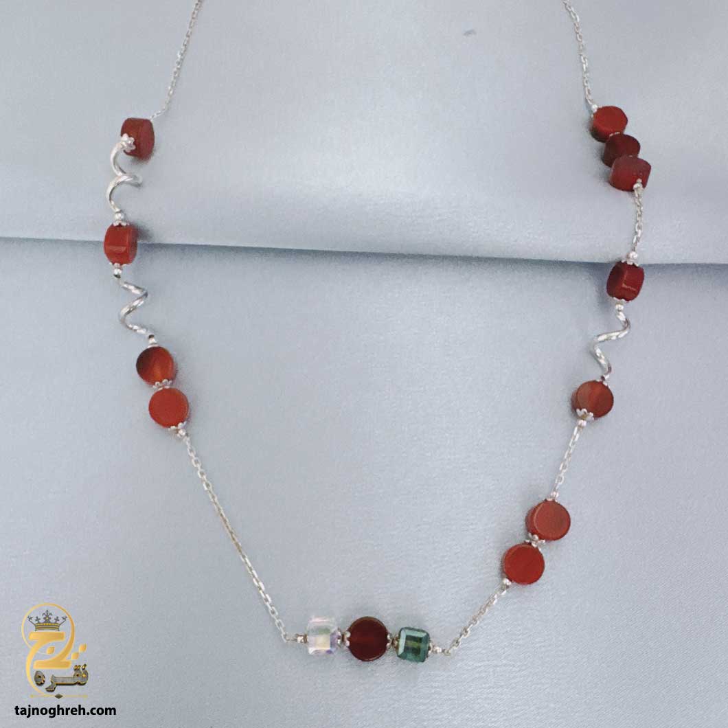 women-silver-necklace-sw-z45 گردنبند نقره زنانه رولباسی مدل ZSW Z45
