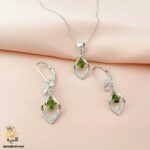 نیم ست نقره زنانه نگین دار مدل NSW N6