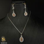 نیم ست نقره زنانه نگین دار اشکی مدل NSW N8 IMAGE2