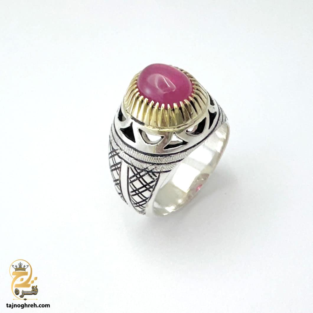handmade-men-ring-hsr-m33 انگشتر دست ساز یاقوت مدل HSR M33