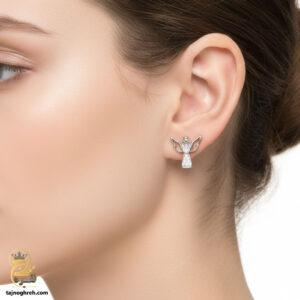گوشواره نقره زنانه شیک مدل ESW E76