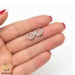 گوشواره نقره حلقه ای کوچک ساده مدل ESW E77 IMAGE1