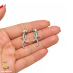 گوشواره نقره مجلسی مدل ESW E88