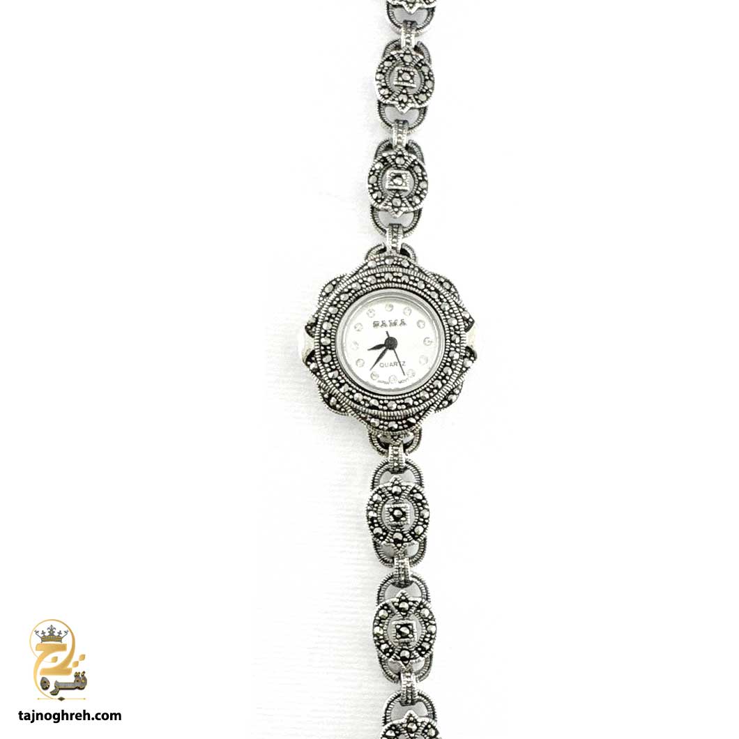 silver-women-watch-ws-w10 ساعت نقره زنانه سیاه قلم مدل WS W10