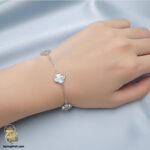 دستبند نقره زنانه ونکلیف مدل DSW D54