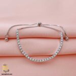 دستبند نقره تنیسی زنانه مدل DSW D55