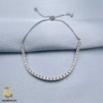 دستبند نقره زنانه تنیسی مدل DSW D55