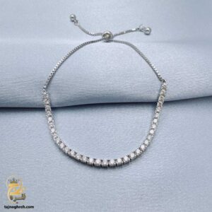 دستبند نقره زنانه تنیسی مدل DSW D55